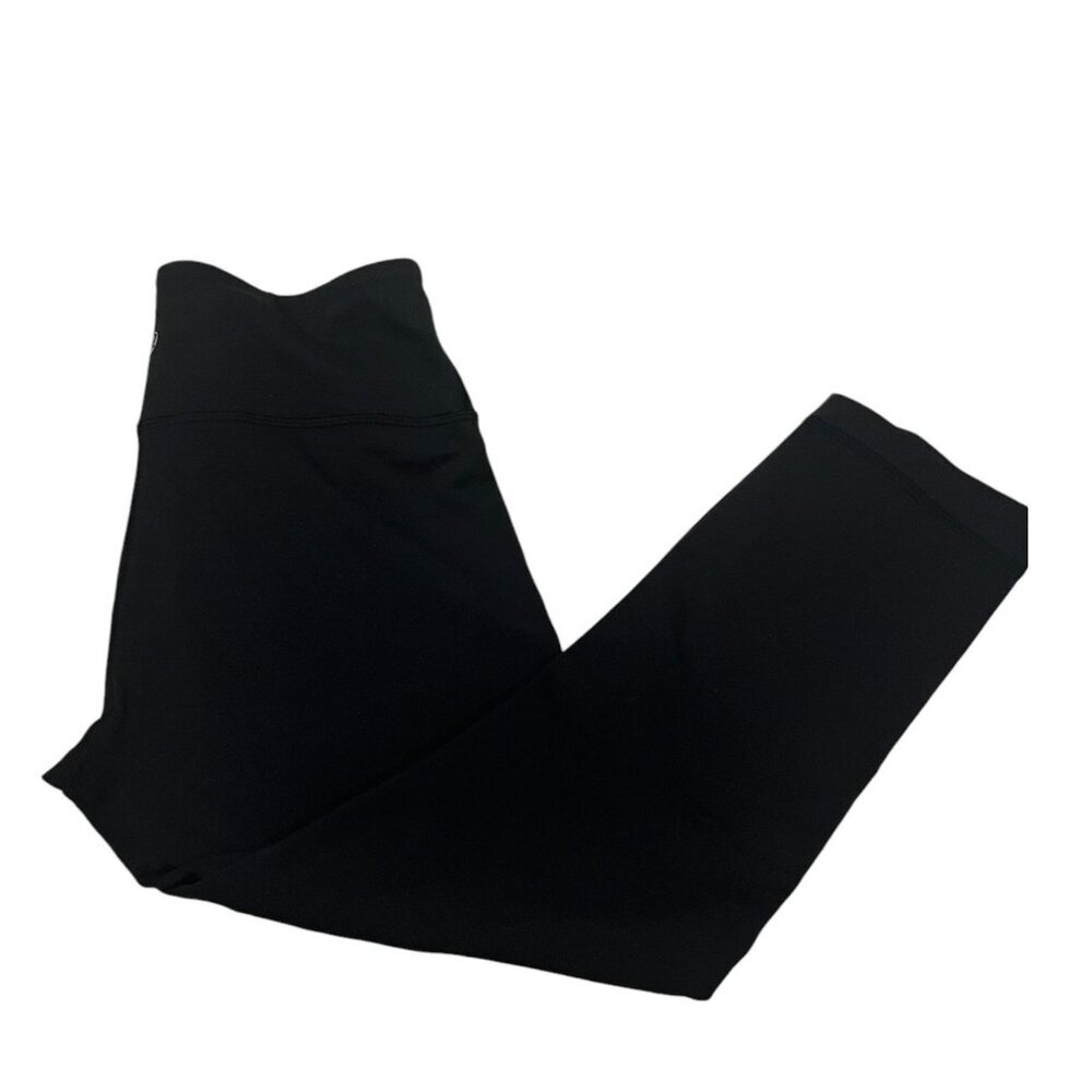 Lululemon Women Size 8 Black‎ Leggings  Crop Cotton Spandex Blend Yoga Pants